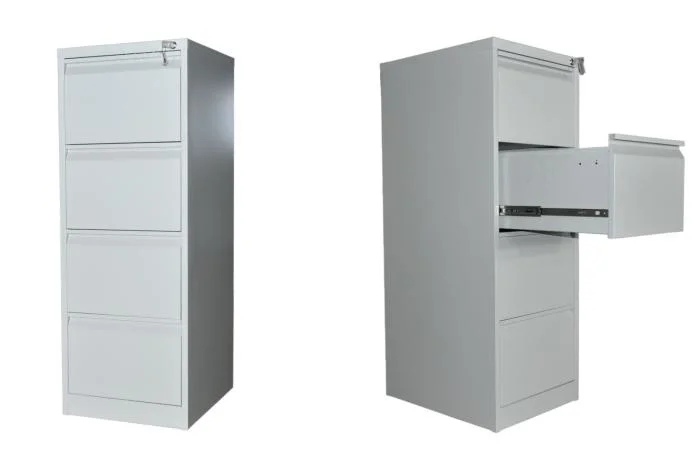 Knock Down Lockable Office Storage Furniture 4 Drawer Steel Filing Cabinet