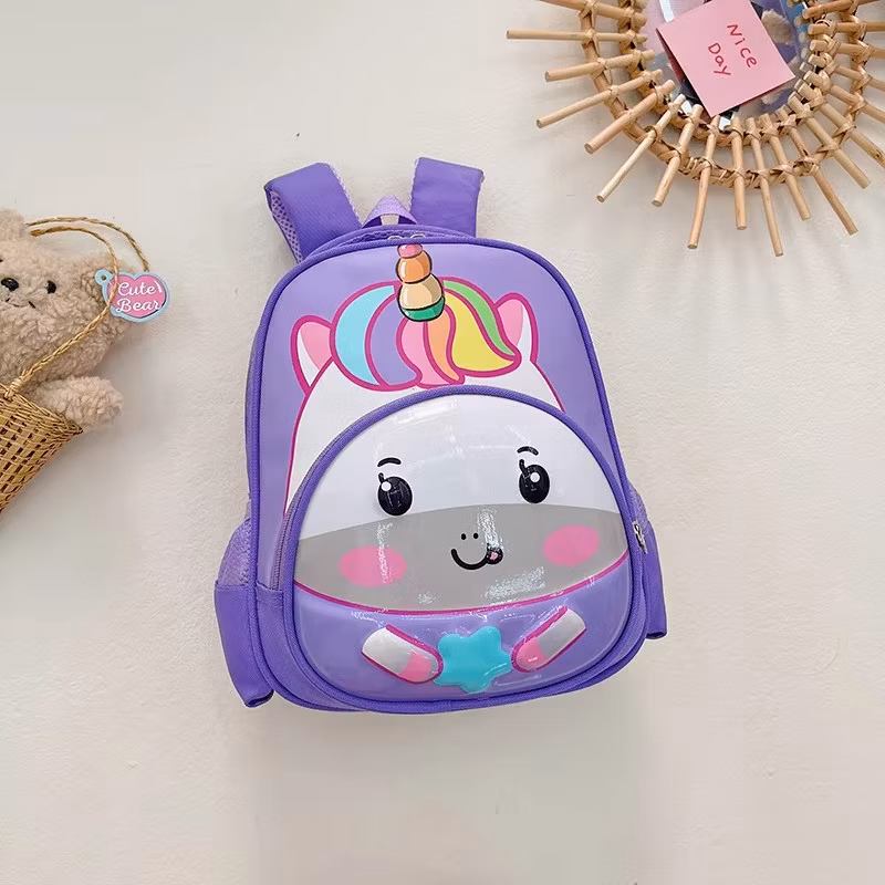 New Cute Cartoon Adjustable Kindergarten School Bags Custom Printed Children Girl Boy Book Backpack