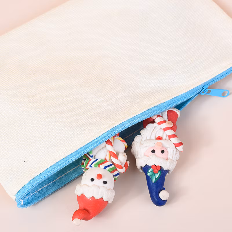 Blank Canvas Zipper Bag Canvas Makeup Bag Zipper Canvas Bag Pen Bag