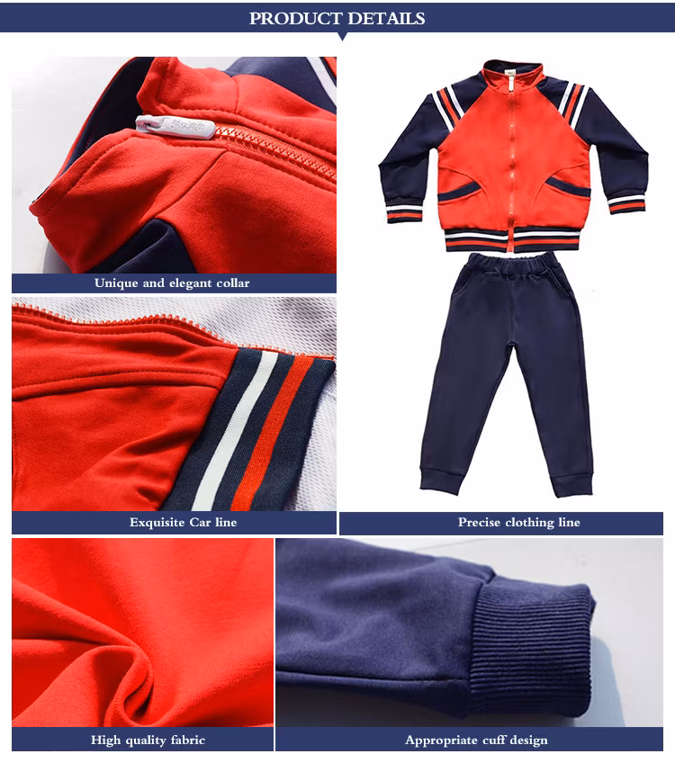 School Uniform Blank Tracksuit Wholesale Student Sport Wear Tracksuit