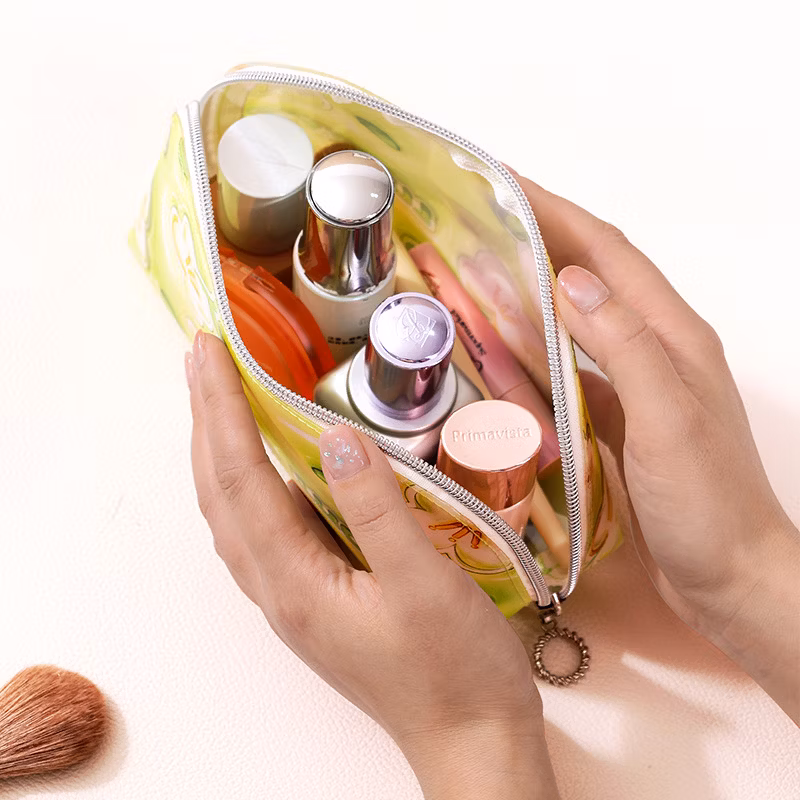 Fashion TPU Travel Business Cosmetic Bag Make up Bag Portable Toiletry Bag for Girl