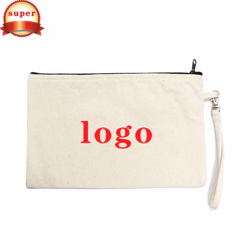 Free Shipping′s Items Blank Canvas Cosmetic Zipper Bag Customized Canvas Pen Pencil