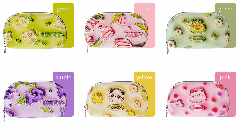 Fashion TPU Travel Business Cosmetic Bag Make up Bag Portable Toiletry Bag for Girl