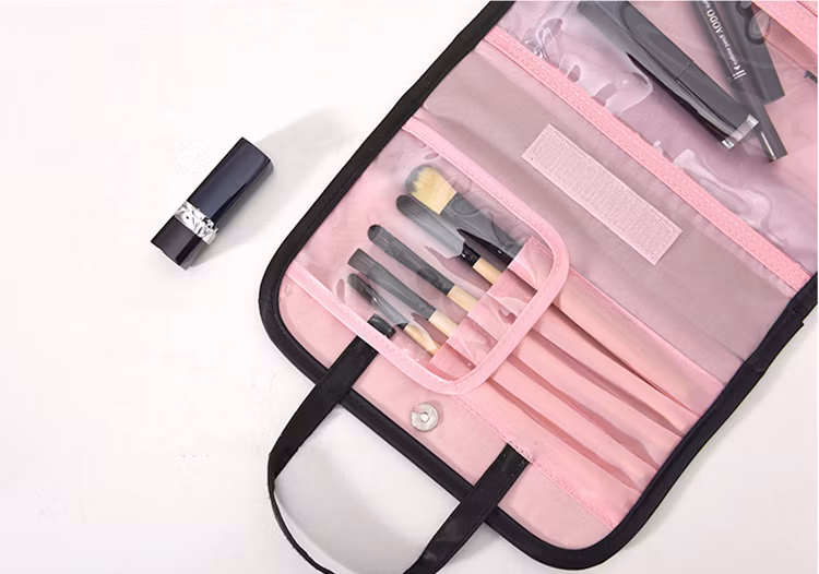 New Arrivals Portable Small Detachable Private Label Makeup Organizer Travel Cosmetic Bag