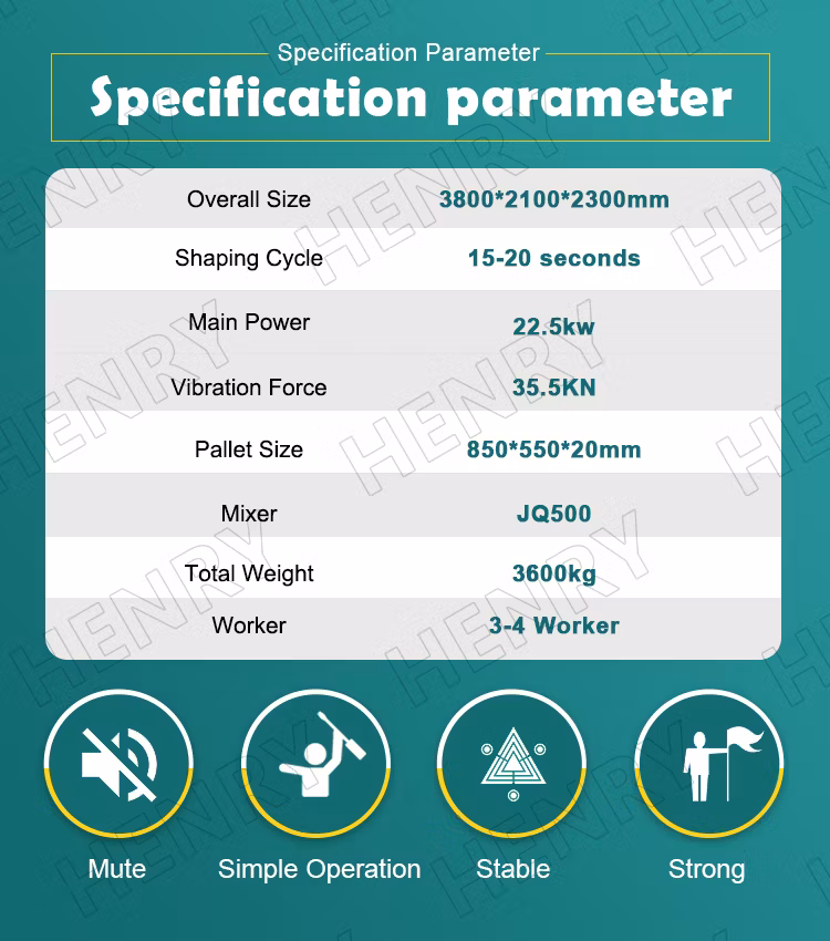 Concrete Hollow Cement Paver Qt 4-20 Block Machine Fully Automatic Big Capacity