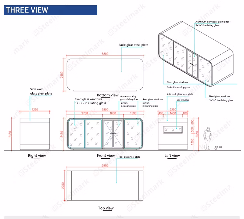 Multi-Functional Large Space Apple Cabin Environmental Protection Prefabricated House Micro-Office