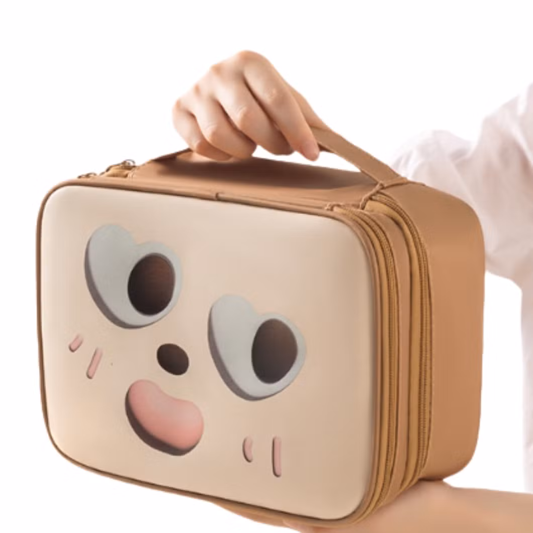 Cartoon Cosmetic Bag PU Waterproof Travel Storage Bag Large Capacity Senior Sense Multifunctional Storage Handheld Wash Cosmetic Bag