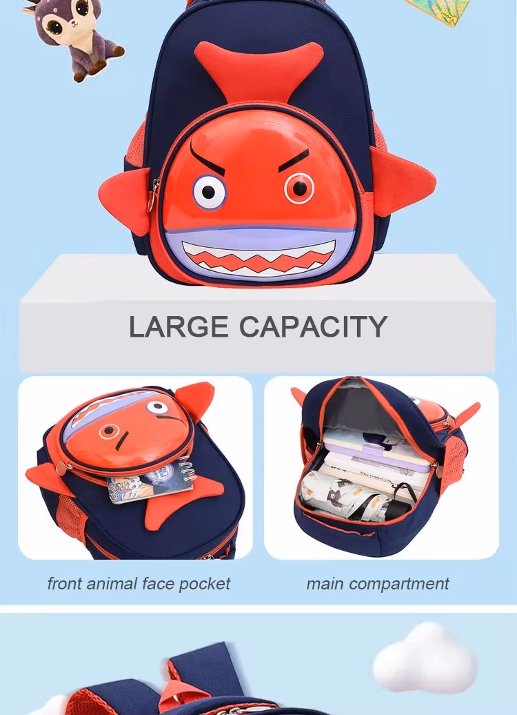 New Cute Cartoon Adjustable Kindergarten School Bags Custom Printed Children Girl Boy Book Backpack