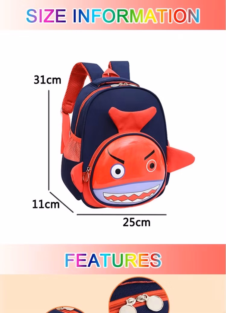 New Cute Cartoon Adjustable Kindergarten School Bags Custom Printed Children Girl Boy Book Backpack