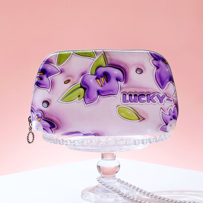 Fashion TPU Travel Business Cosmetic Bag Make up Bag Portable Toiletry Bag for Girl
