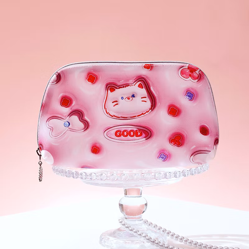 Fashion TPU Travel Business Cosmetic Bag Make up Bag Portable Toiletry Bag for Girl