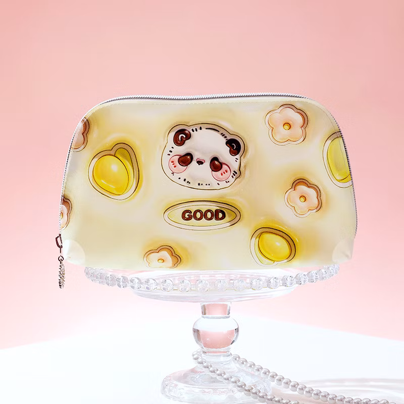 Fashion TPU Travel Business Cosmetic Bag Make up Bag Portable Toiletry Bag for Girl