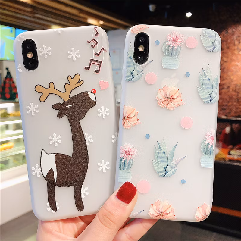 Fashion Red/White/Blue/Black Silicone/TPU Mobile Phone Protection Case