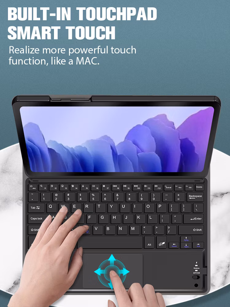 Touchpad Bluetooth Keyboard Case for Samsung Galaxy Tab A7 Tablet Case Sm T500