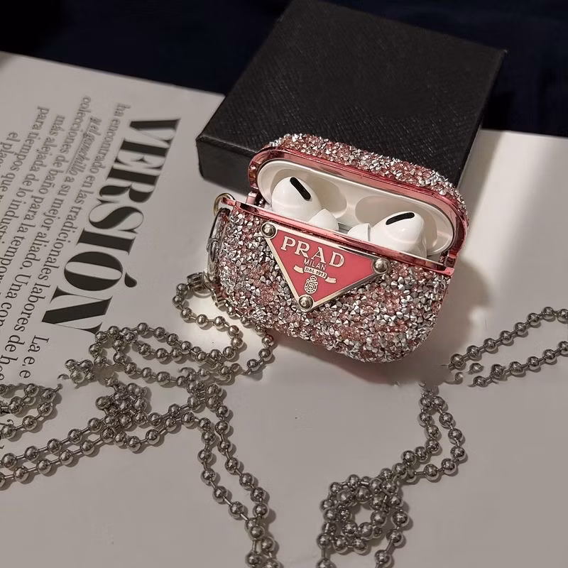 1headphone Case Modification Keywords Dodo Duck New Glitter Bling Cases for Air Pods PRO with Hook Keychain for Cases Diamond Sparkle Luxury Designer