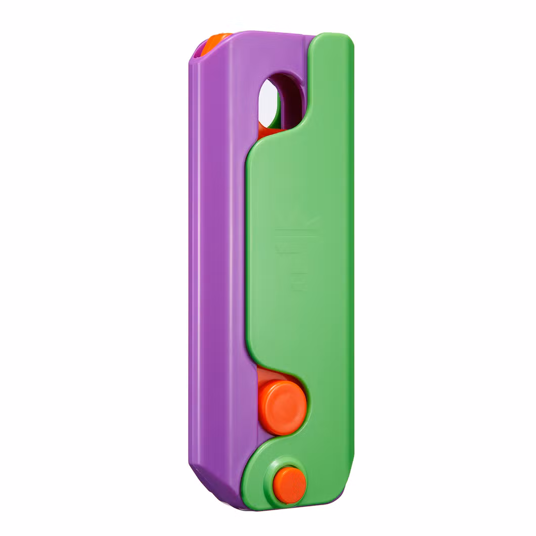 for iPhone 15 Plus Case Giant Carrot Knife ABS Phone Cover Stress Relieving Toy - Sky Blue+White
