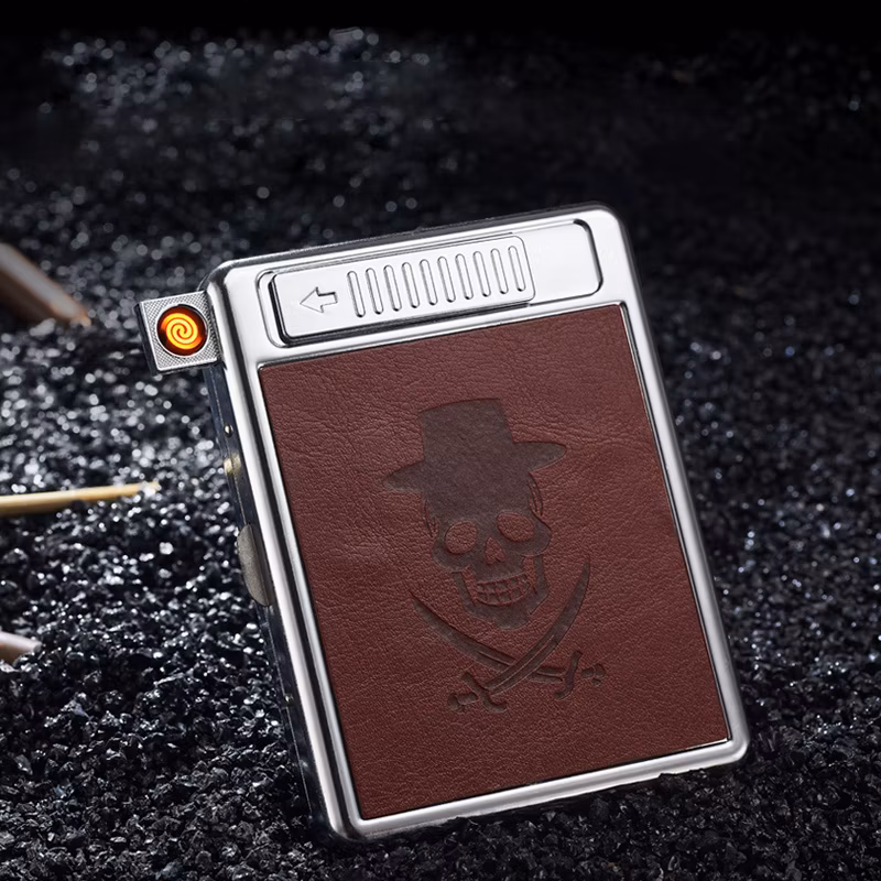 Elegant Cigarette Case Vintage with USB for King Size′s Cigarette