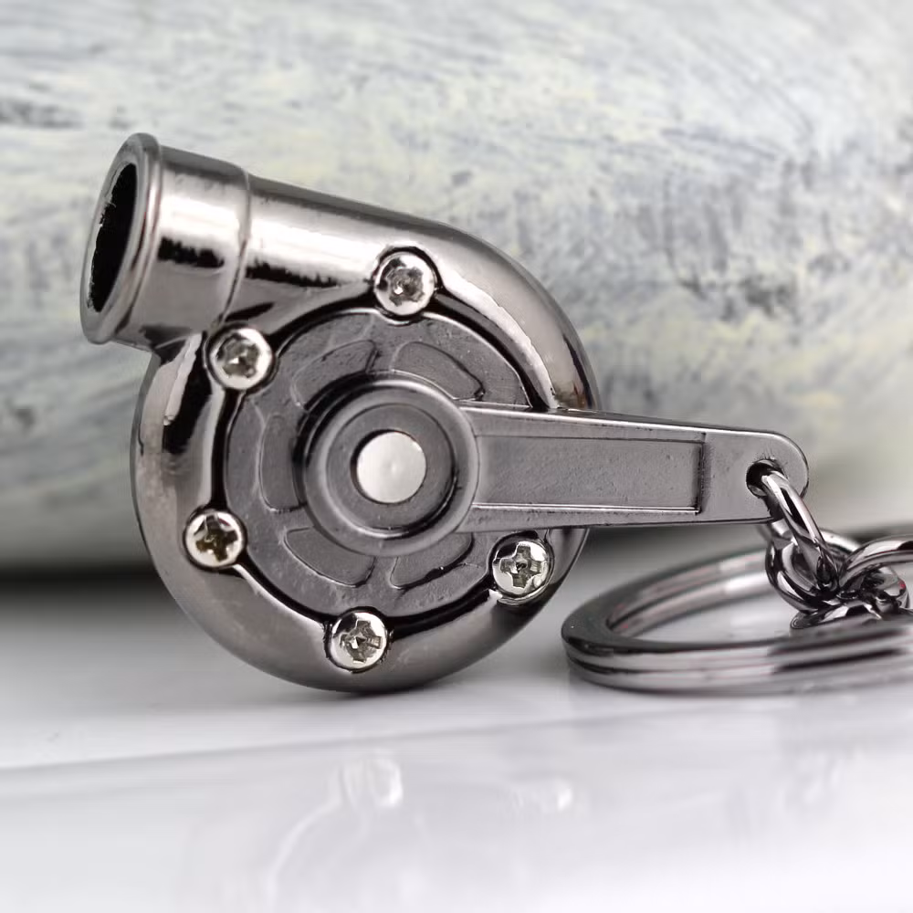 Pistol Bearbrick Mini Spoon Turbo Engine Metal Crafts Hot Selling Fashion Design Coloring 3D Plated Steel Material Keychain for Souvenir Gift