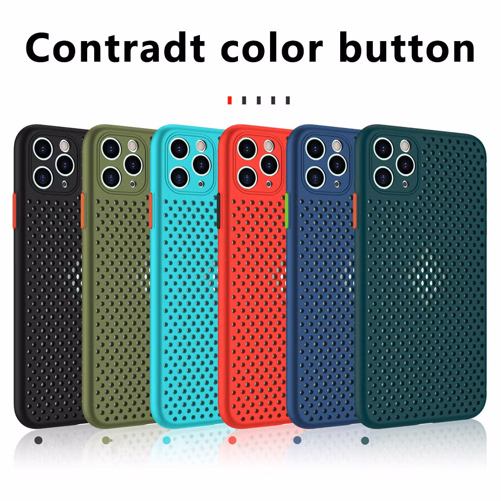 Cell Phone Case Heat Dissipation Slim TPU Honeycomb Mesh Breathable Phone Case