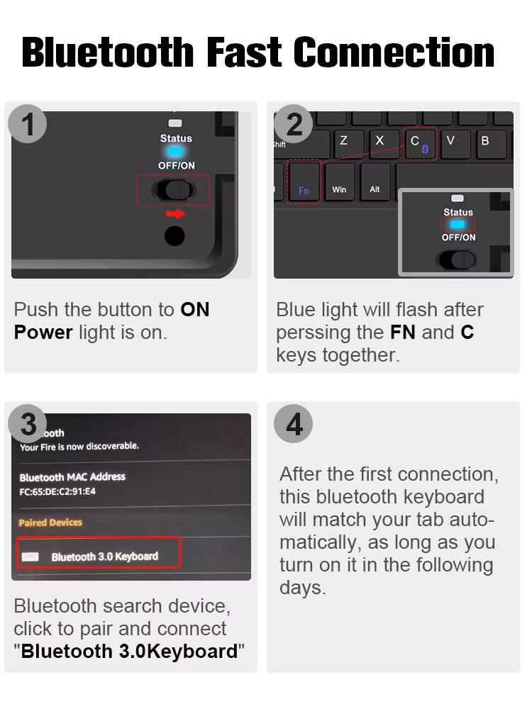 Trackpad Bluetooth Keyboard Case for Samsung Galaxy Tab A7 10.4 Tablet Leather Cover Factory Wholesales