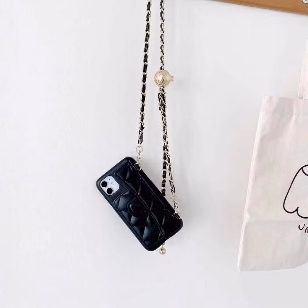 Hot Selling Luxury Mobile Phone Case Cover with Strap Fashion Designer Phone Accessory Bag for Phone