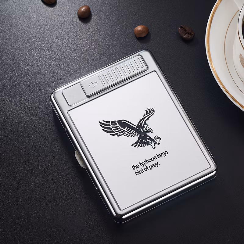 Elegant Cigarette Case Vintage with USB for King Size′s Cigarette