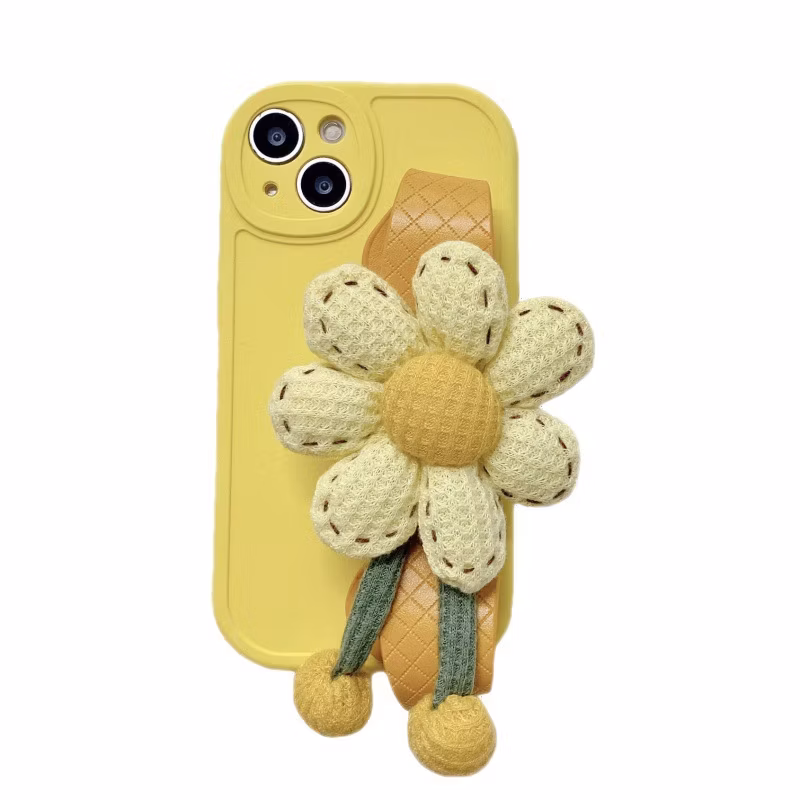 Ins Pumpkin Flower Wristband 15 for iPhone14PRO Max Case Apple 13 Soft 12 Crossbody 11