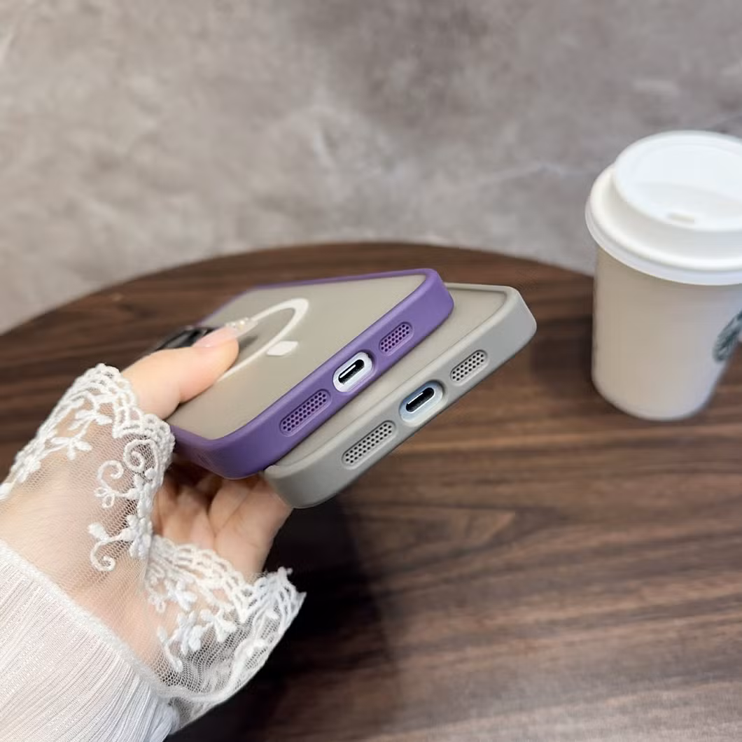 Mesh Frosted Transparent Shell Is Suitable for Phone15promax Anti-Fall Protective Case