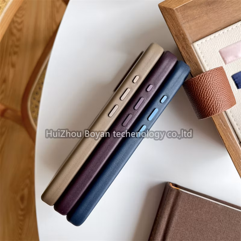 Wholesale Phone Case Leather Case with Magsafe for Phone 15 15puls 15PRO 15 PRO Max 16 16puls 16PRO 16 PRO with Dark Purple
