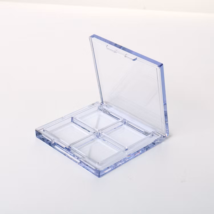 Mini Black Color Eco Friendly Logo Customized Empty Eyeshadow Palette Box Unique Design Plastic Eyeshadow Palette Case