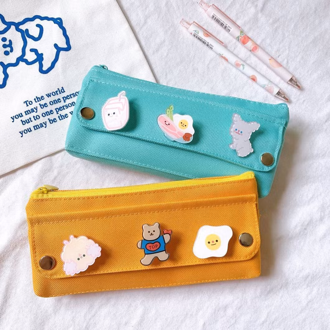 Wide Use Zipper Lovely Rectangular Pencil Bag Pencil Case for School & Office