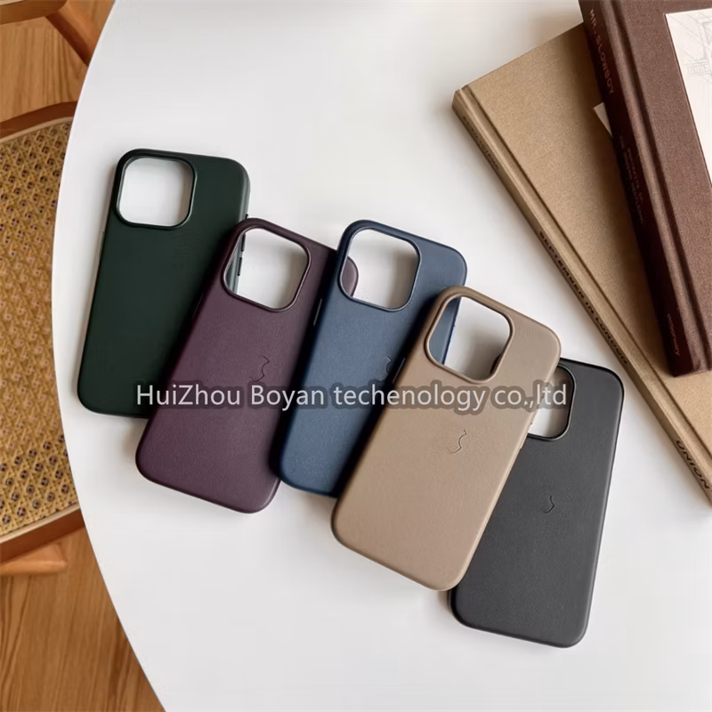 Wholesale Phone Case Leather Case with Magsafe for Phone 15 15puls 15PRO 15 PRO Max 16 16puls 16PRO 16 PRO with Dark Purple