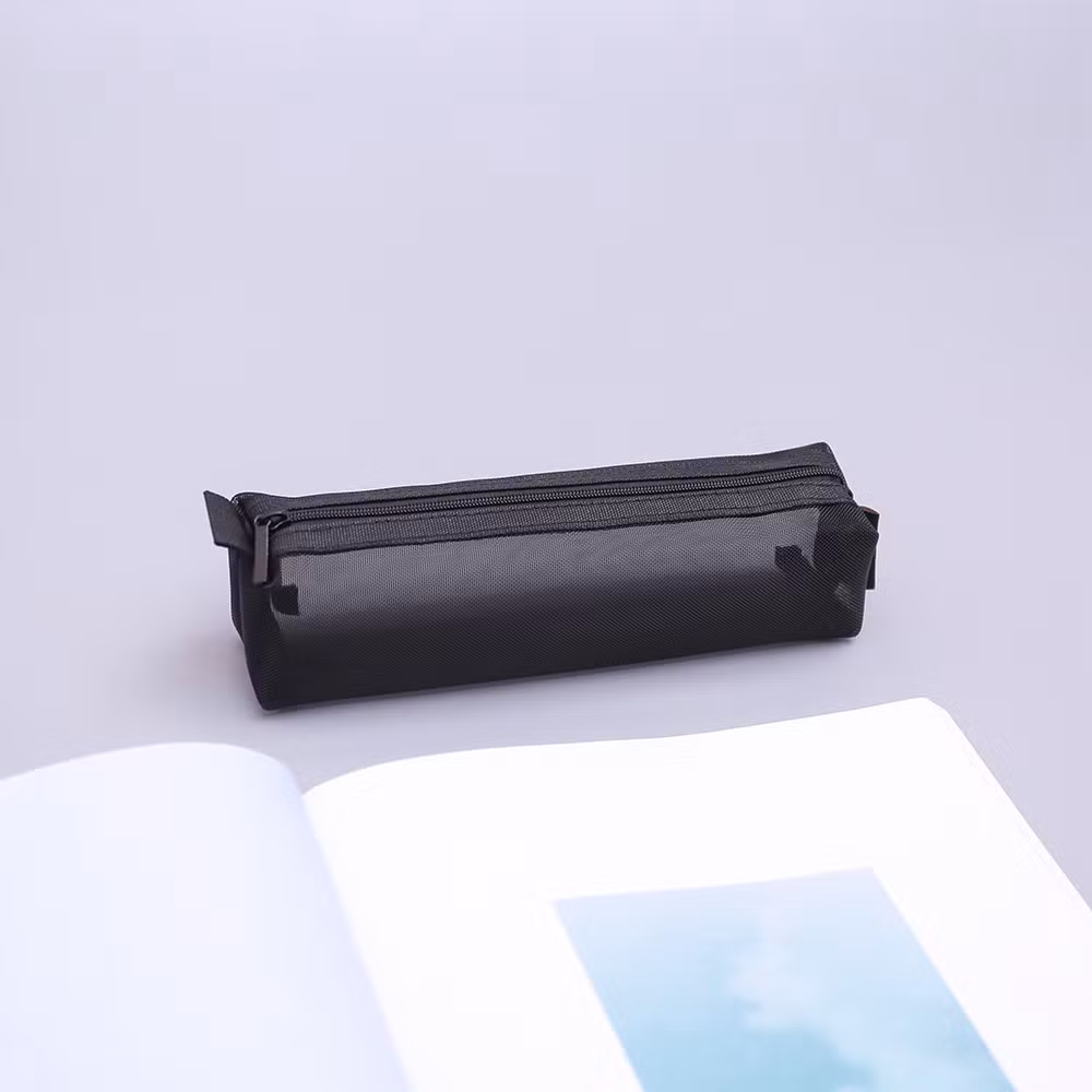 Popular Portable Transparent Mesh Simple Single Layer Student Pencil Case