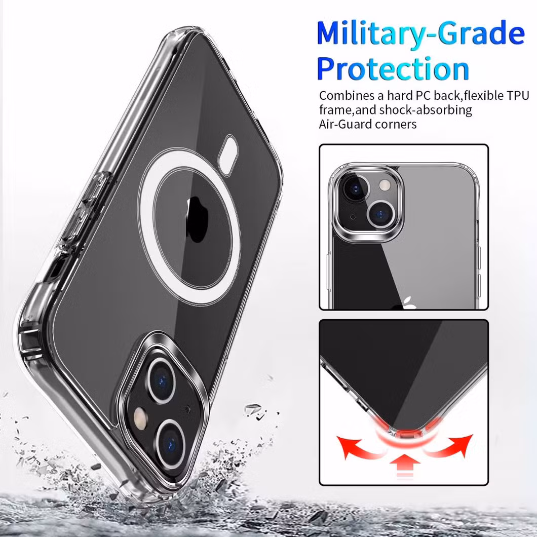 New Arrival High Quality Transparent Clear Case for iPhone 13 14 Magsafe Clear Case Unique for iPhone 12 13 PRO Strong Magnetic Magsafe Clear Case Hot Sales