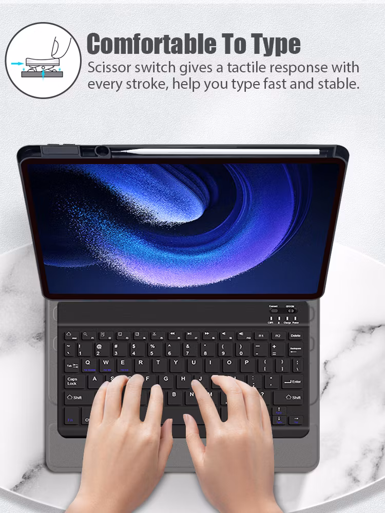 Wireless Keyboard Tablet Leather Case for Xiaomi Pad 6 6PRO 11inch