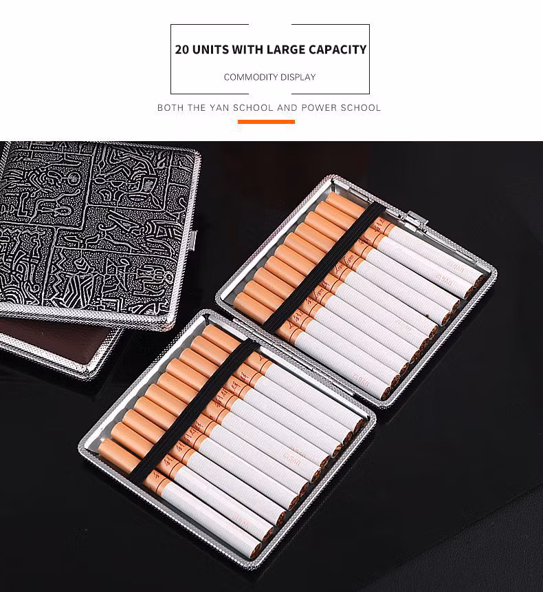 Metal Smoke Case 20PCS Custom Logo Elegant Vintage Tobacco Case