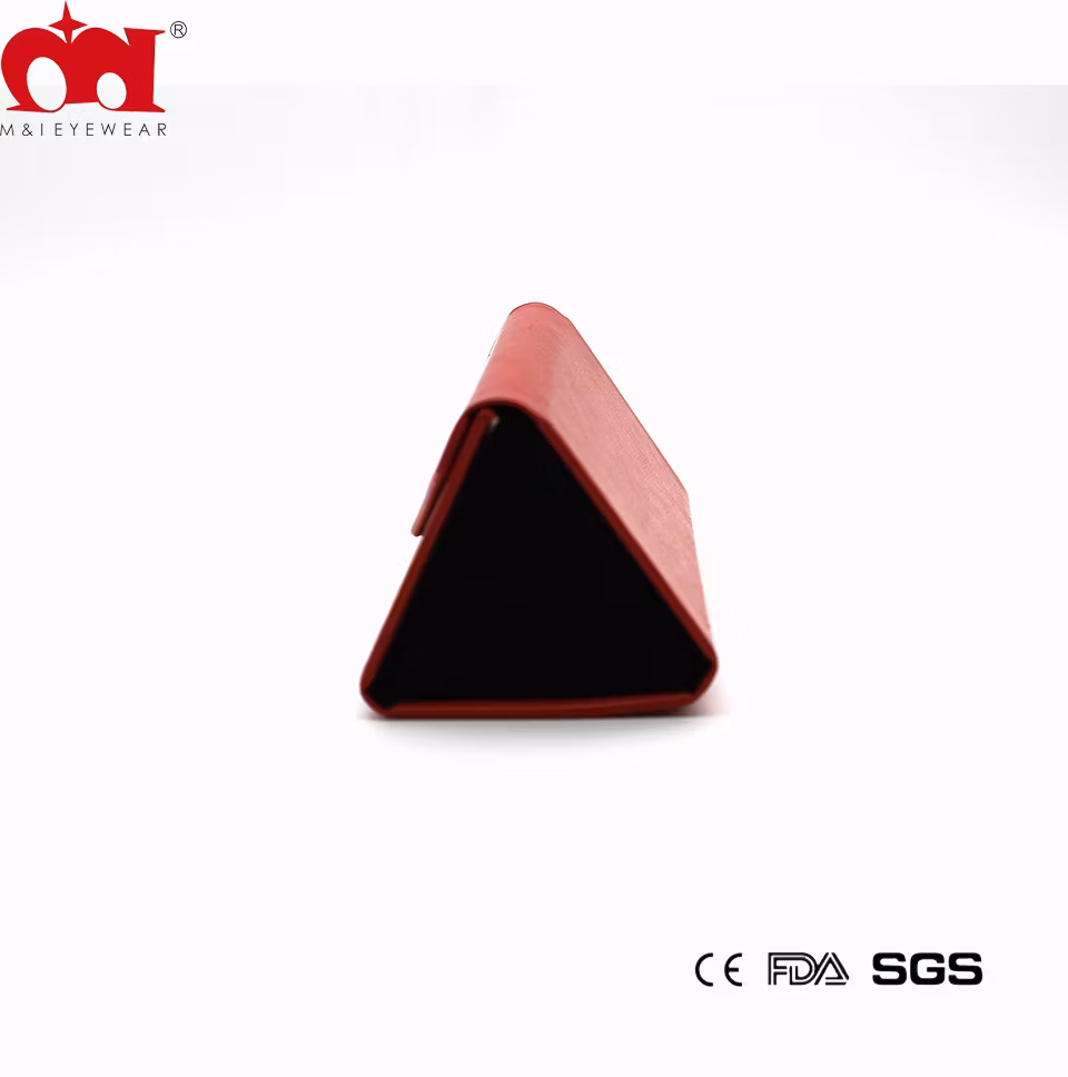 Designed Triangle Red Folder Optical Frame Case Fashion Sunglasses Box