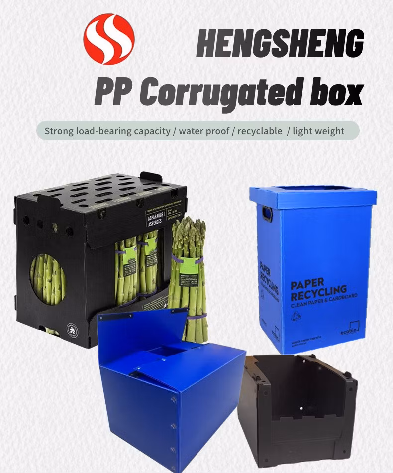 Red/Pink/Blue Corrugated Plastic Warehouse Storage Correx Stackable Picking Case for Clothing