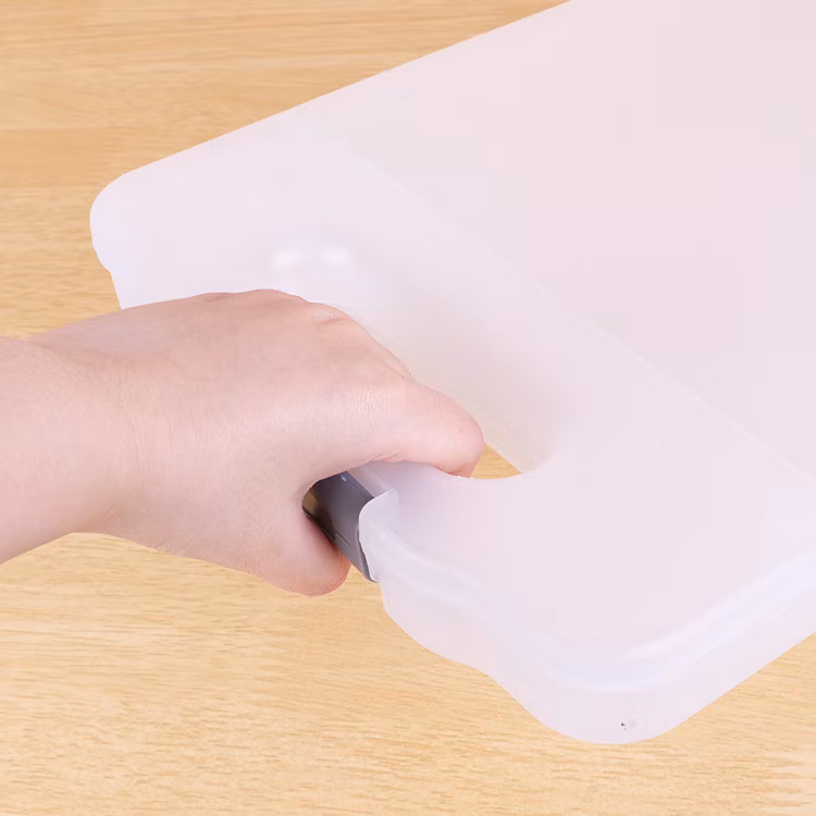 Paper Folder Document Organizer Plastic Clip Box A4 File Case with Handle