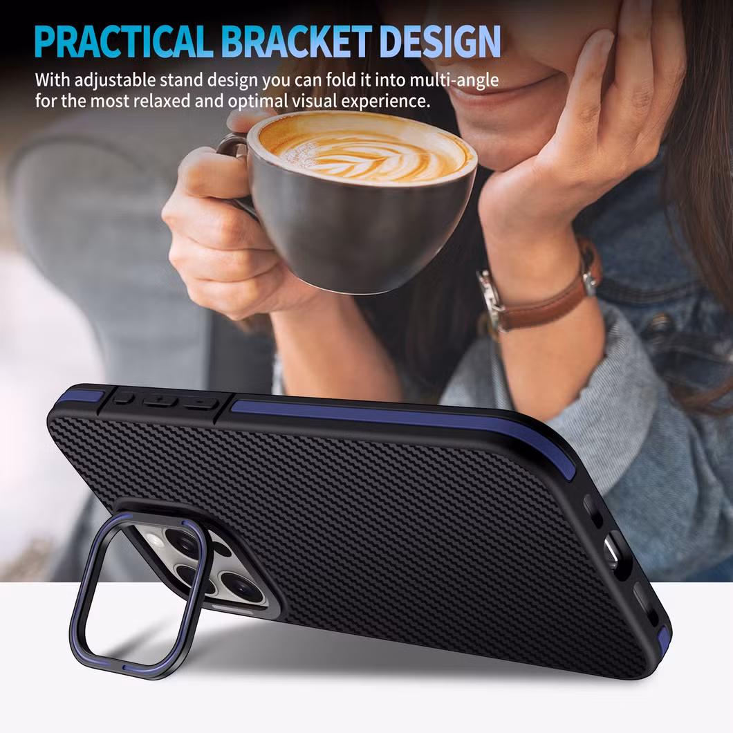 Factory Price 2 in 1 Carbon Fiber Metal Lens Holder Elegant Design Mobile Phone Case Back Cover for iPhone 13 PRO Case Carbon Fiber Phone Cases Mobile Phone Ca