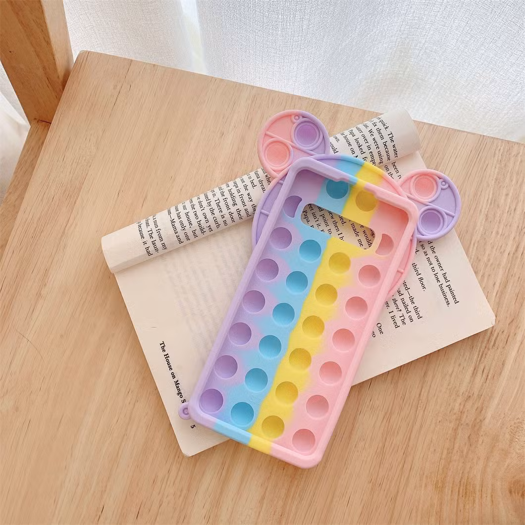 Custom OEM Designer Pop Bubble Silicone Bumper Case for iPhone