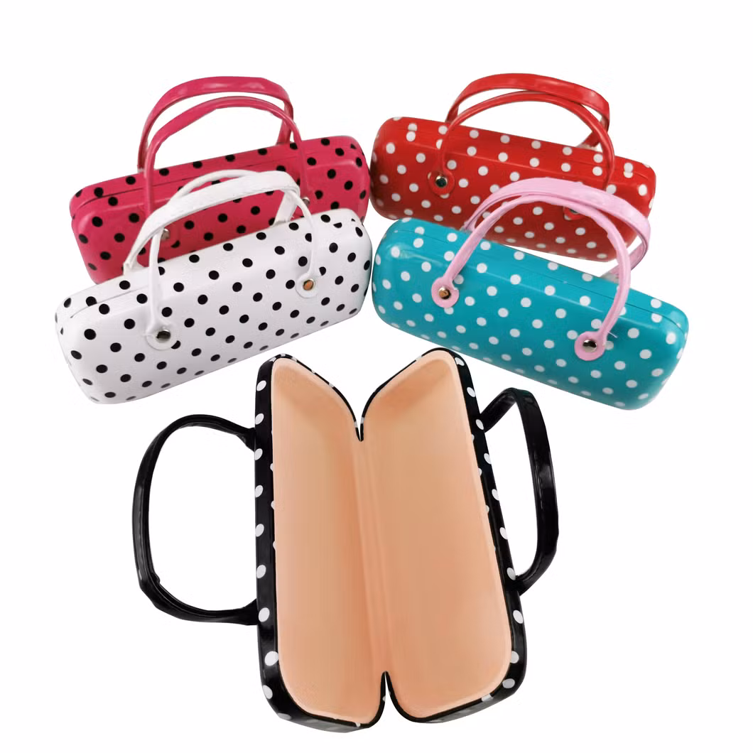 Wholesale Blue Optical Case White Red Pink Wave Point Fashion Accessories Iron Glasses Case