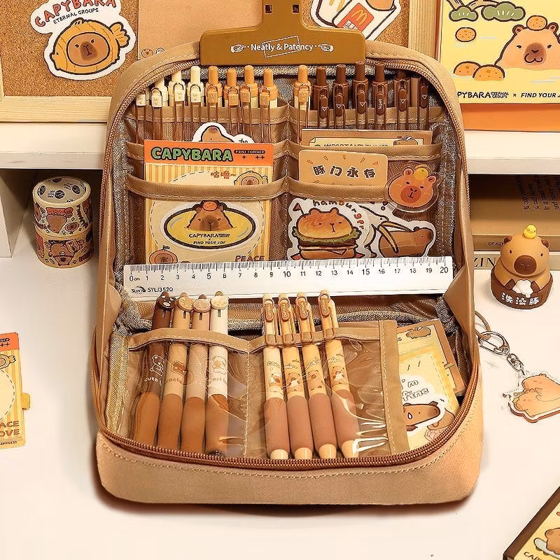 Large Capacity Ins High Color Simple Stationery Box Resistant Dirty Primary School Students Pencil Case Women′s High Pencil