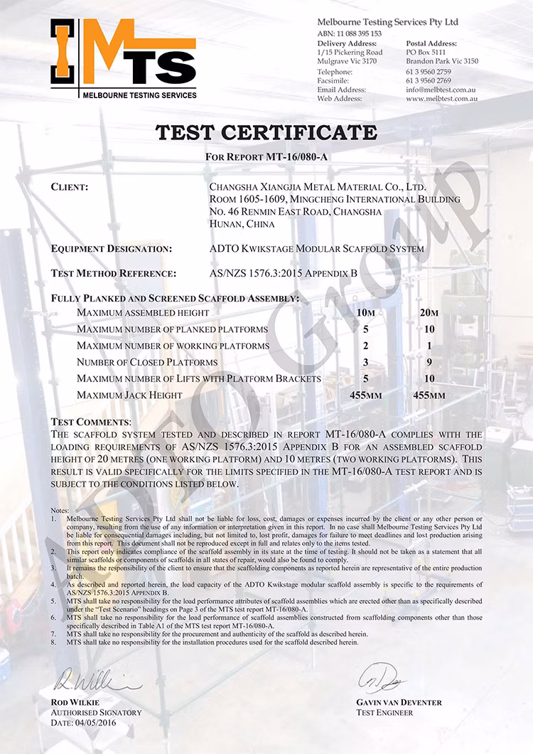 Professional High Quality Galvanized Durable Kwikstage System Minecraft Scaffold