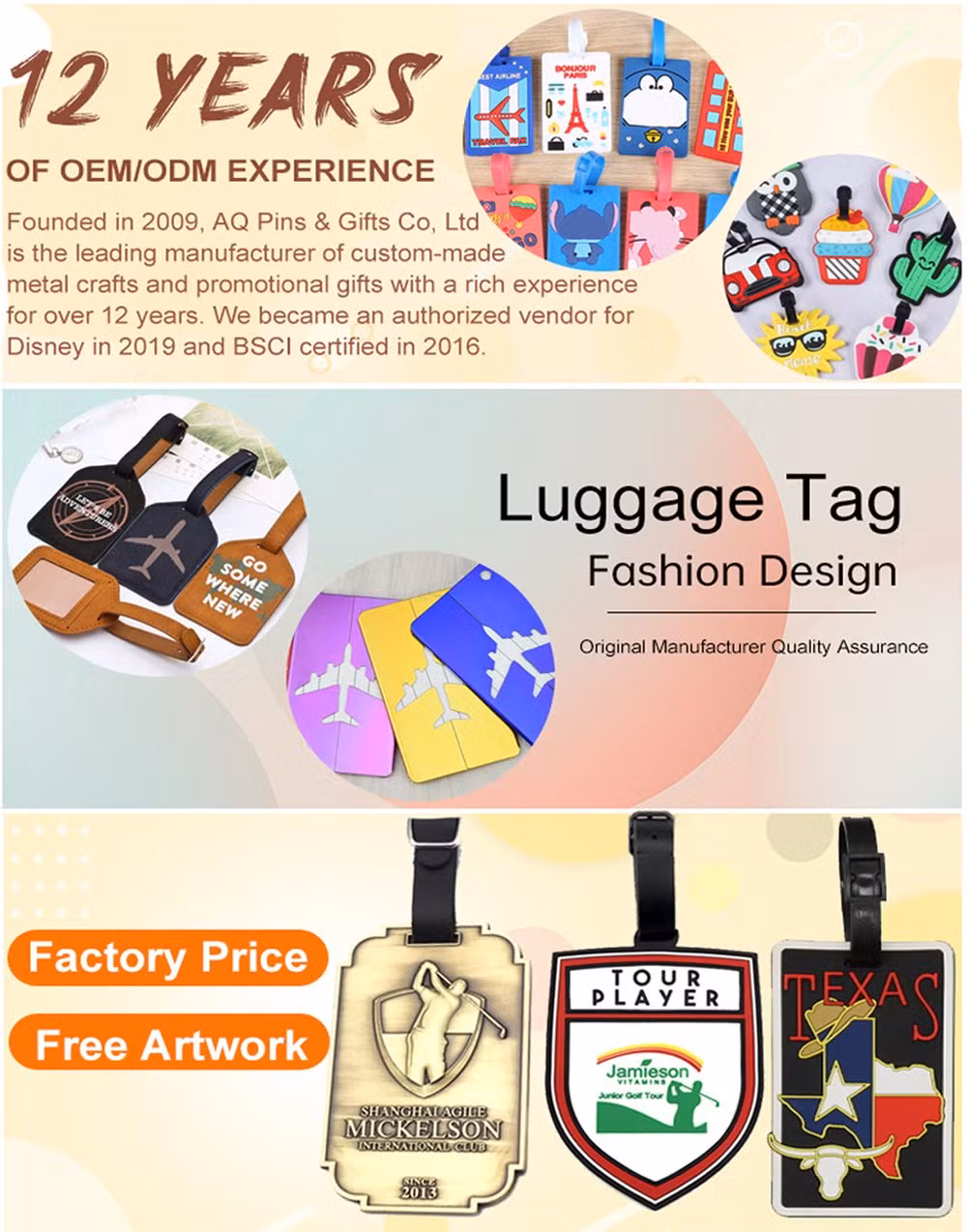 Customized Shoe Shape Name One Day Shipping Pack with Silicone Rope Soft PVC Luggage Handbag Tag