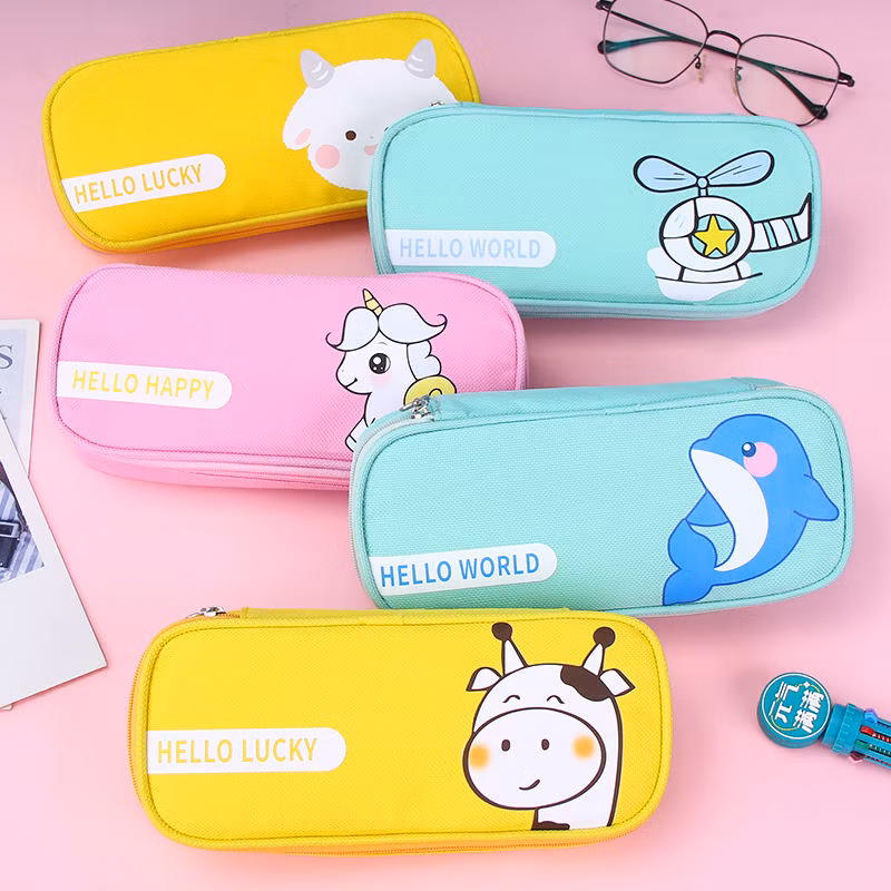 Best Selling Cute Large Capacity Colored Storage Pouch Pencil Case Pencil Bag