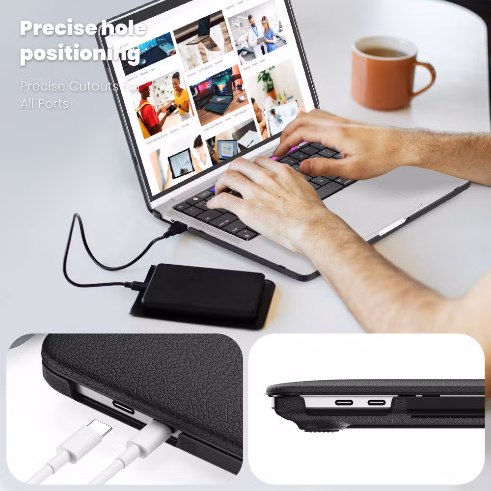 PU Leather Plastic PC Protective Cover Case for Laptop MacBook PRO 13.3