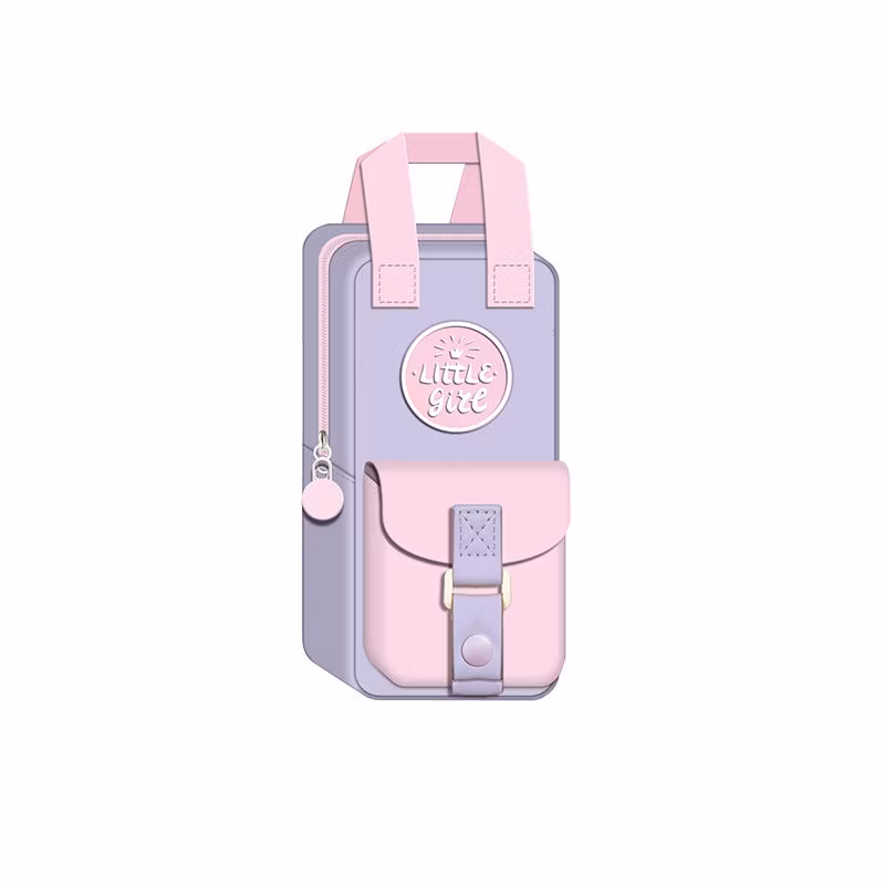 New Fashion Pencil Case with Ribbon Handle Large Capacity Colorful Pencil Bag