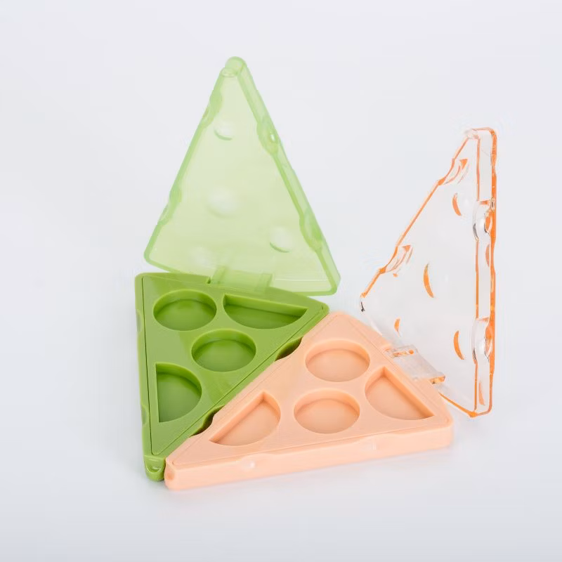 Pizza Shaped Unique Eyeshadow Palette Empty Eyeshadow Containers Transparent Eyeshadow Case