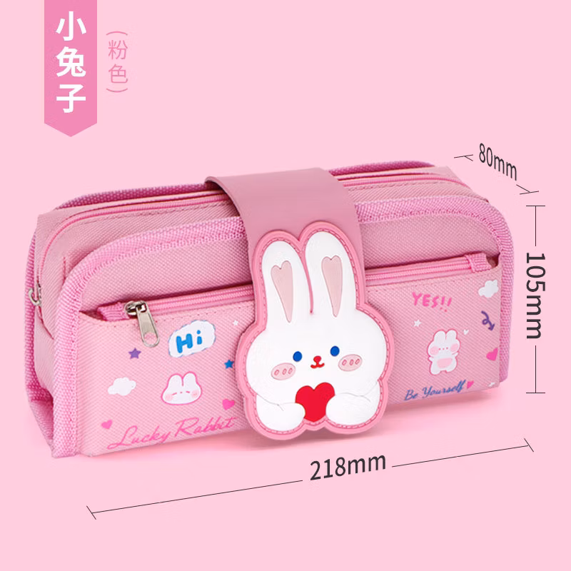 Promotional PVC Zipper Office Triangle Pencil Bag Pencil Case for Office